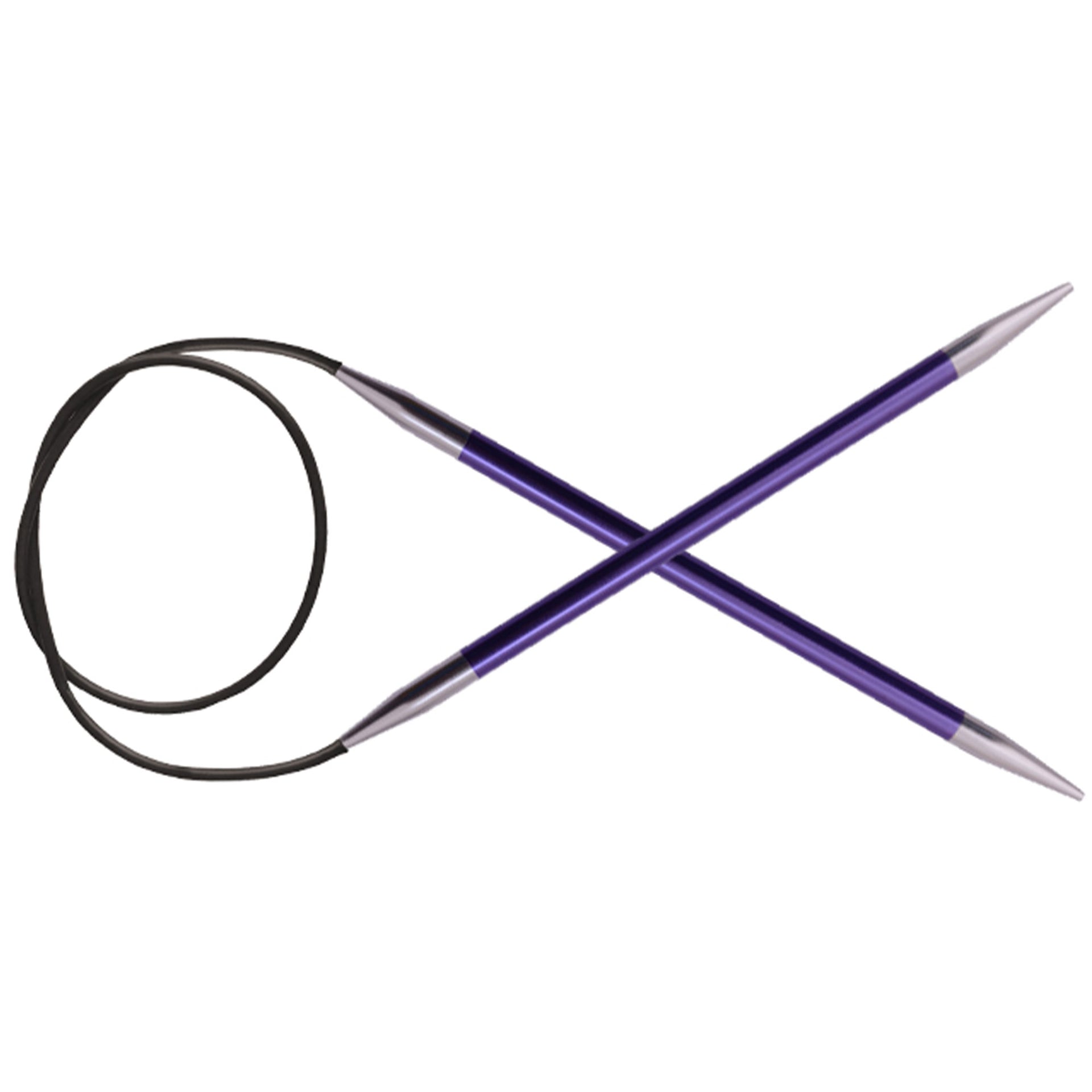 KnitPro Zing Fixed Circular Needles - US 5 (3.75mm) - 32" Amethyst - Zoom Image
