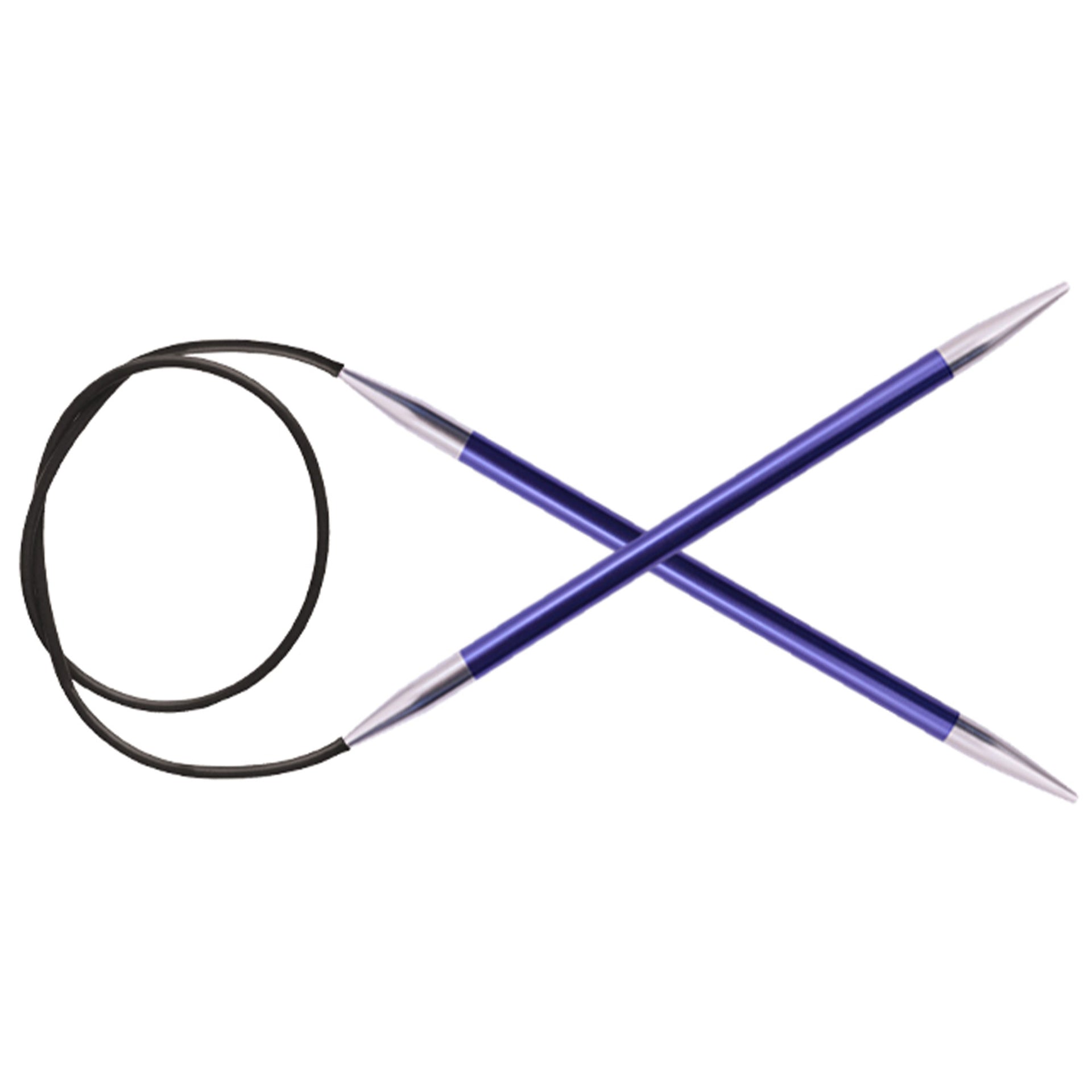 KnitPro Zing Fixed Circular Needles - US 7 (4.5mm) - 40" Iolite - Zoom Image
