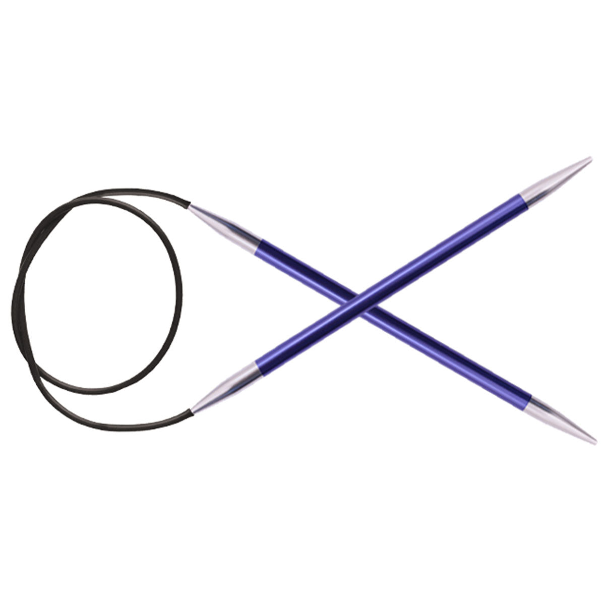 KnitPro Zing Fixed Circular Needles - US 7 (4.5mm) - 40" Iolite - Extra Image
