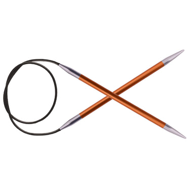 KnitPro Zing Fixed Circular Needles - US 2 (2.75mm) - 47" Carnelian - Zoom Image