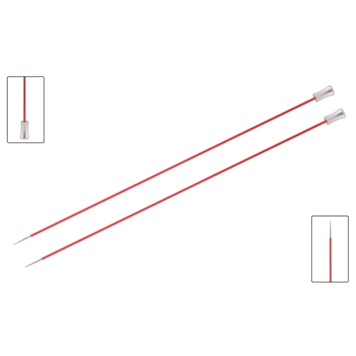 KnitPro Zing Single Pointed Needles - US 0 (2.0mm) - 10" Coral - Extra Image
