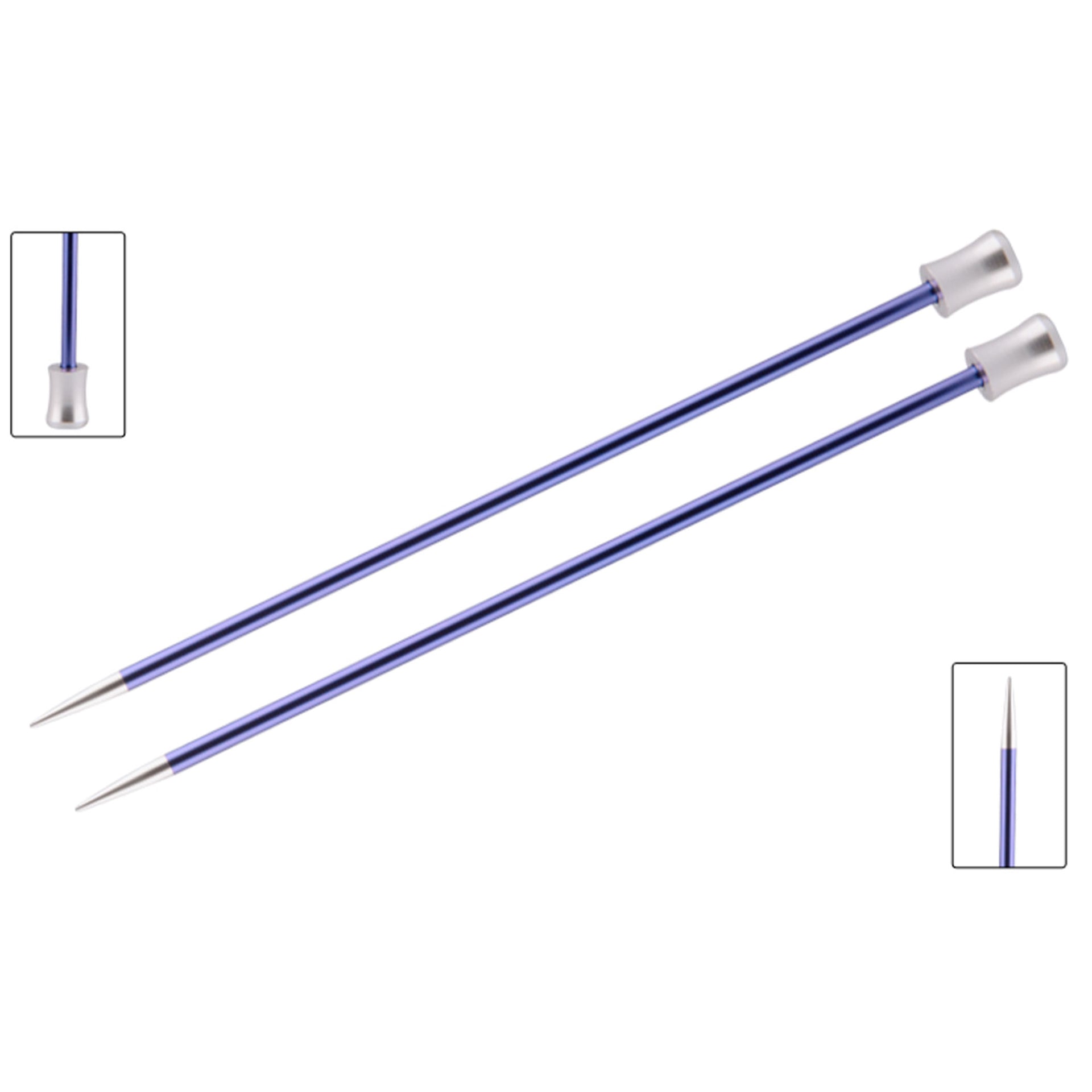 KnitPro Zing Single Pointed Needles - US 7 (4.5mm) - 10" Iolite - Zoom Image
