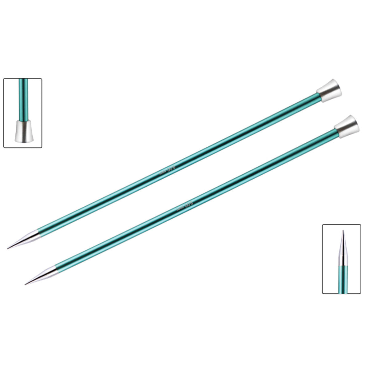KnitPro Zing Single Pointed Needles - US 11 (8.0mm) - 10" Emerald - Extra Image
