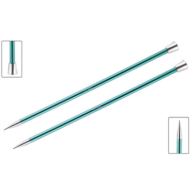 KnitPro Zing Single Pointed Needles - US 11 (8.0mm) - 10" Emerald - Zoom Image