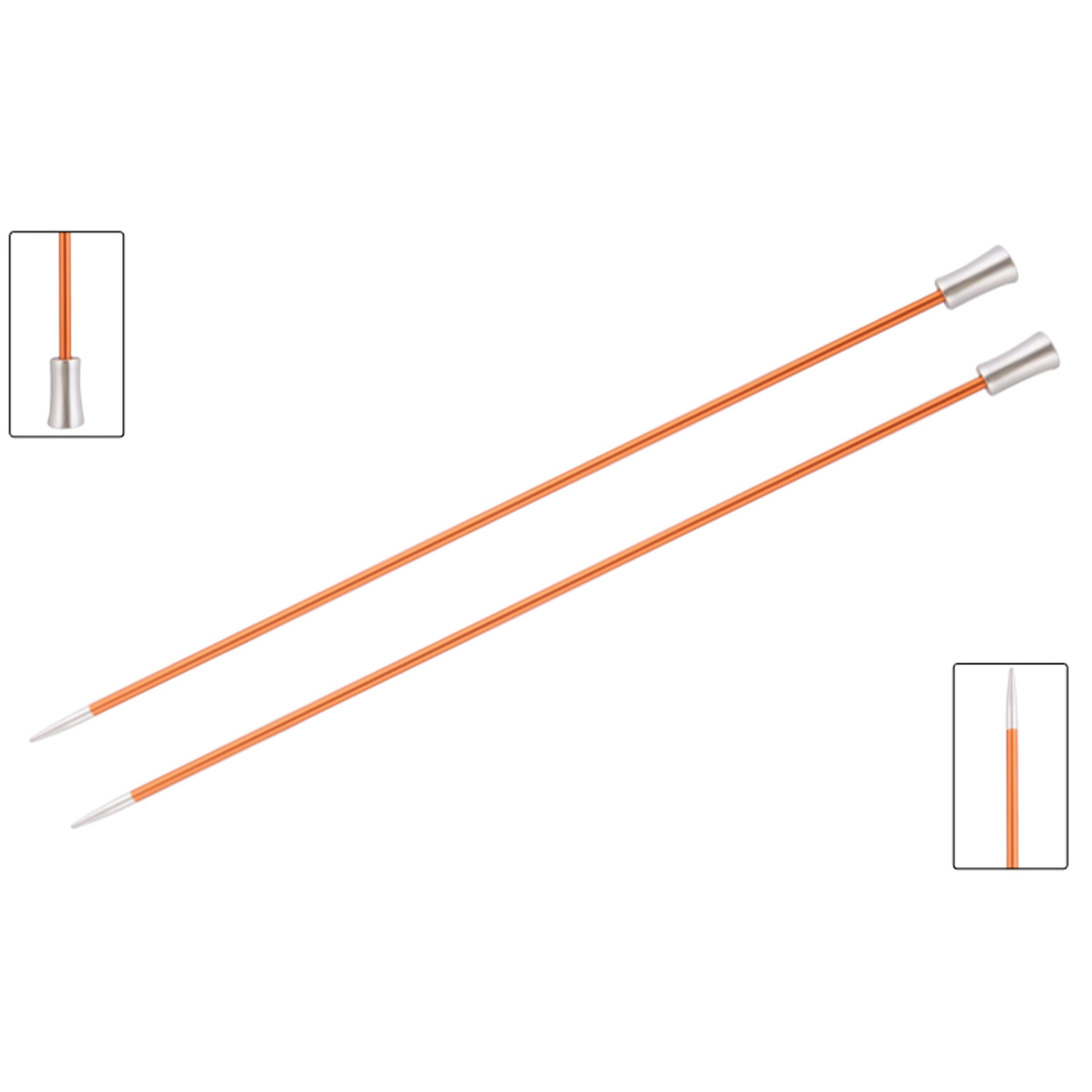 KnitPro Zing Single Pointed Needles - US 2 (2.75mm) - 14" Carnelian - Zoom Image
