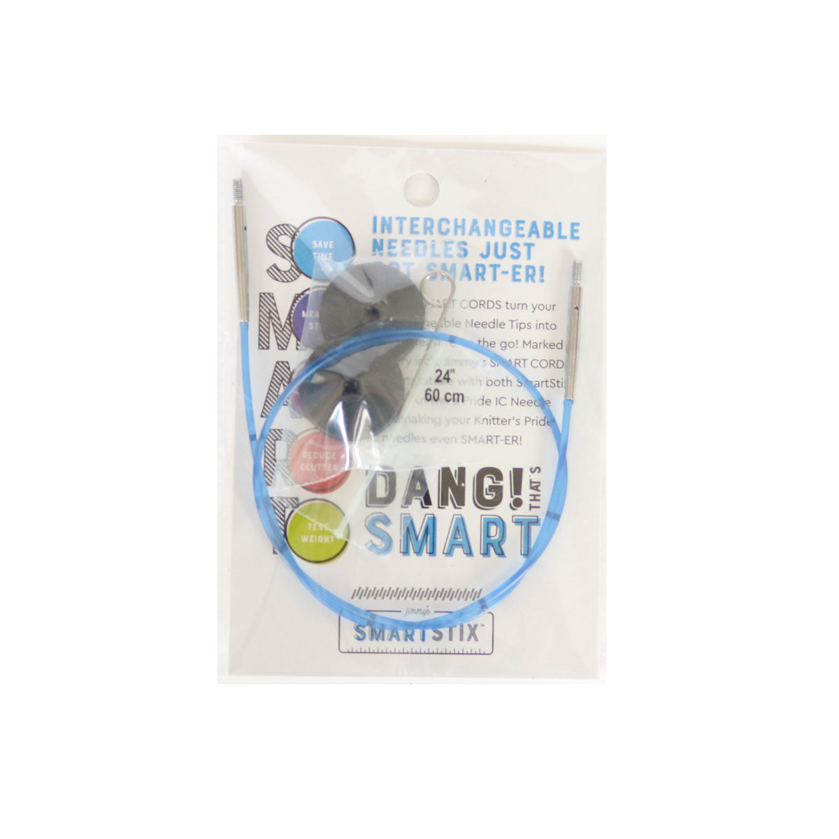 Jimmy Beans Wool Jimmy's Smart Cords - 16" - Blue (to make a 24" needle) - Extra Image
