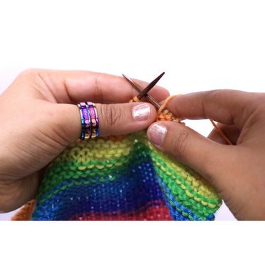 KnitPro Row Counter Ring - Rainbow - Size 12 - Extra Image