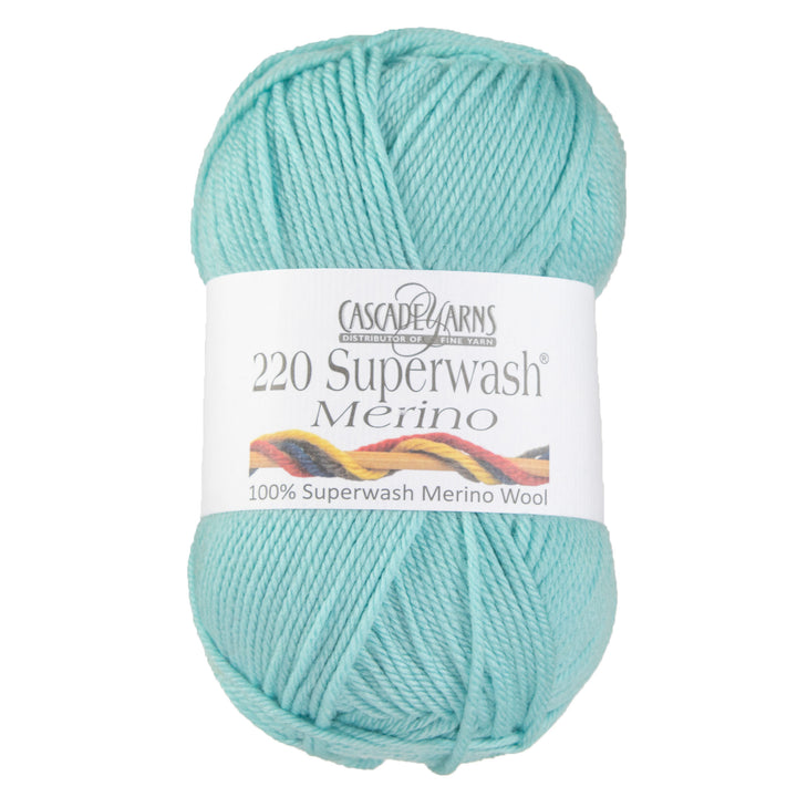 Cascade Yarns 220 Superwash Merino Yarn - 089 Aqua Haze - Zoom Image
