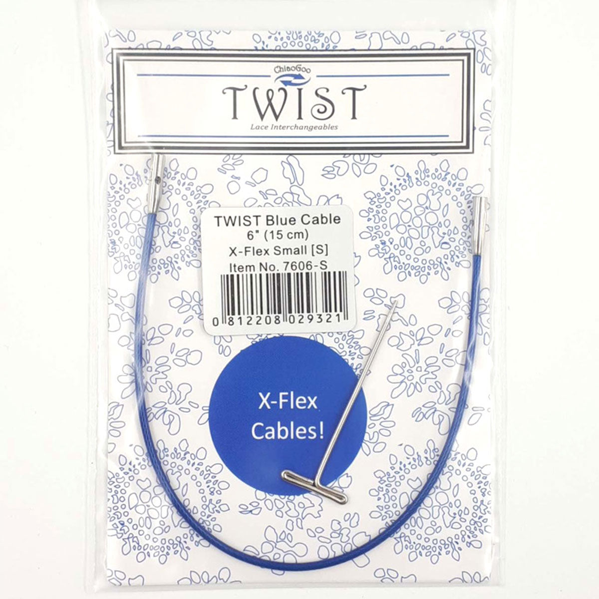 ChiaoGoo TWIST Blue X-Flex Cables Needles - 6" (15 cm) [S] - Extra Image
