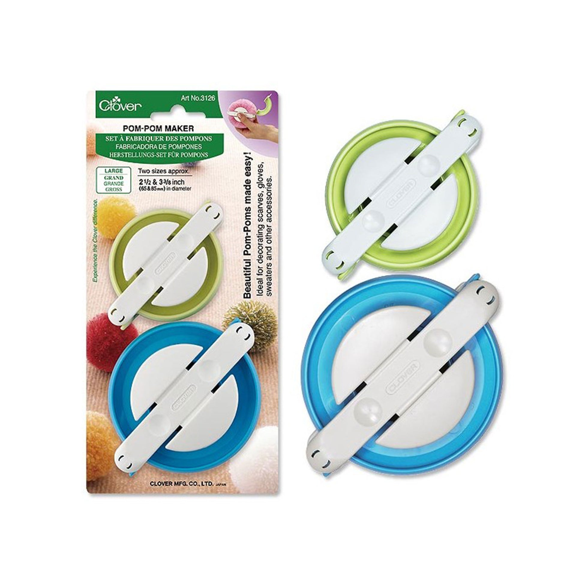 Clover Pom Pom Makers - Large - Zoom Image
