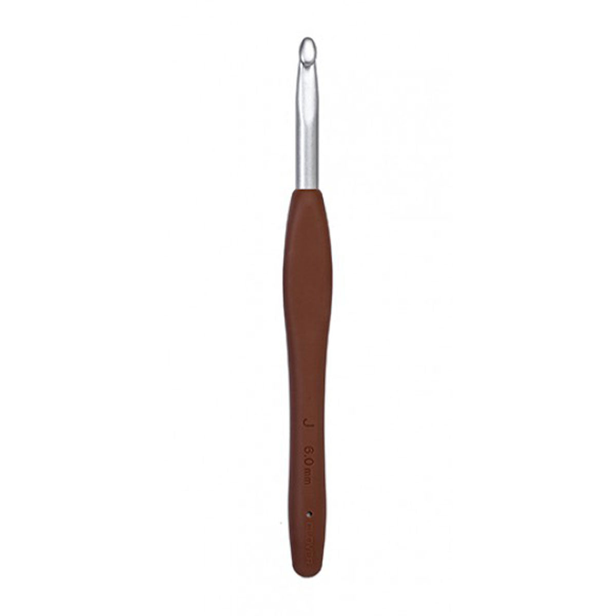 Clover Amour Crochet Hooks- Aluminum Needles - Size J (6.0mm) Brown - Extra Image
