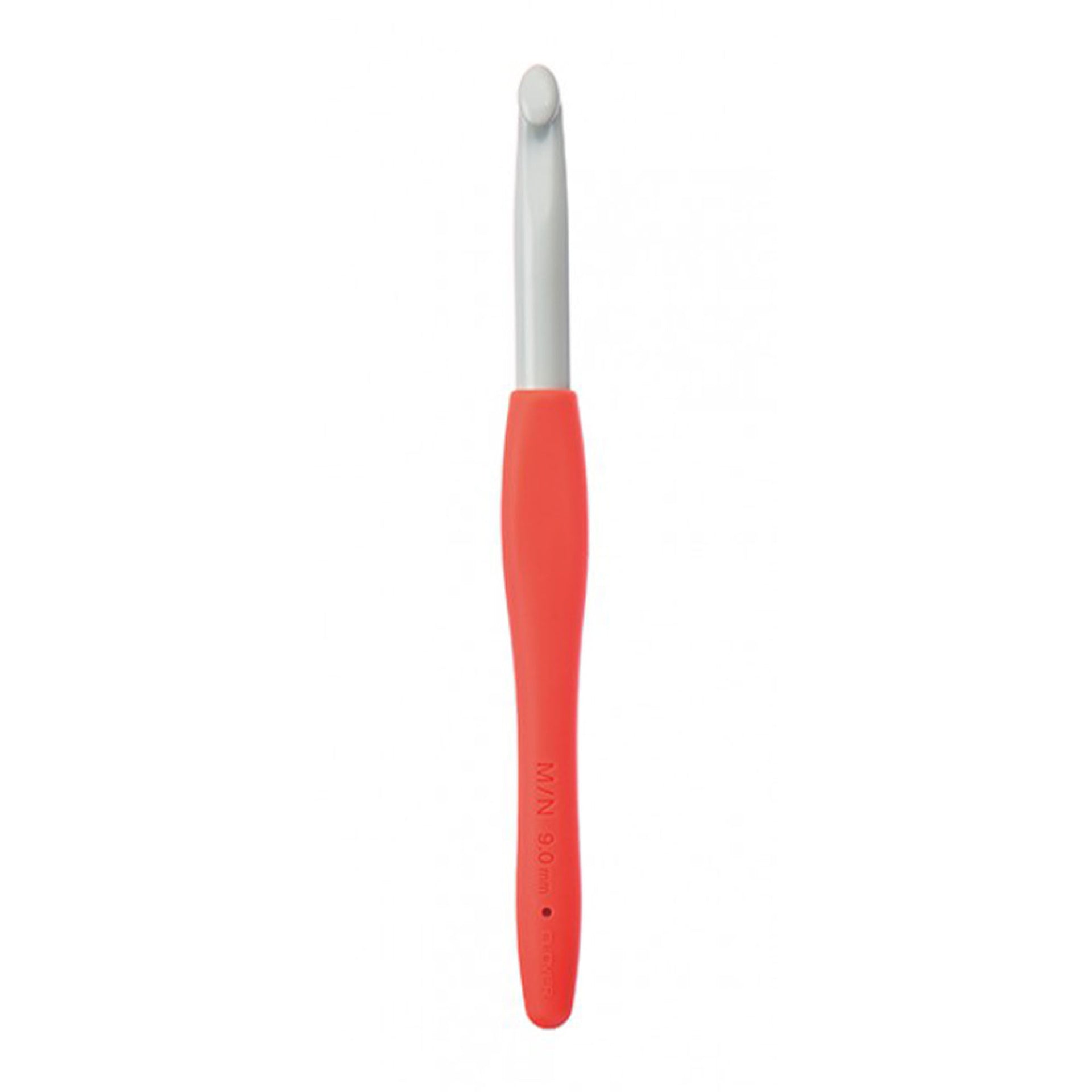 Clover Amour Crochet Hooks- Aluminum Needles - Size M/N (9.0mm) Bright Orange - Zoom Image
