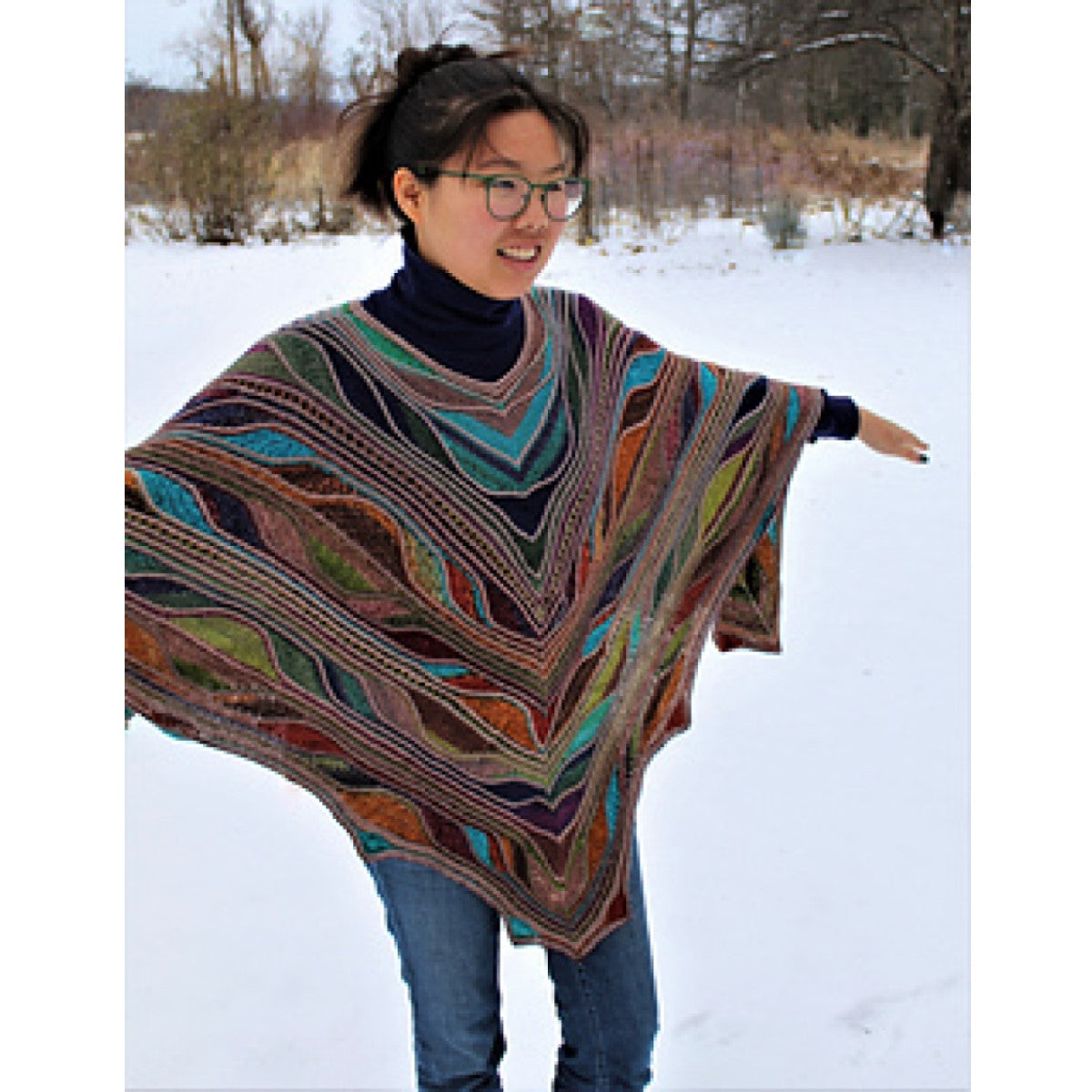 MarinJa Knits Patterns - Aflutter Poncho - PDF Download - Extra Image
