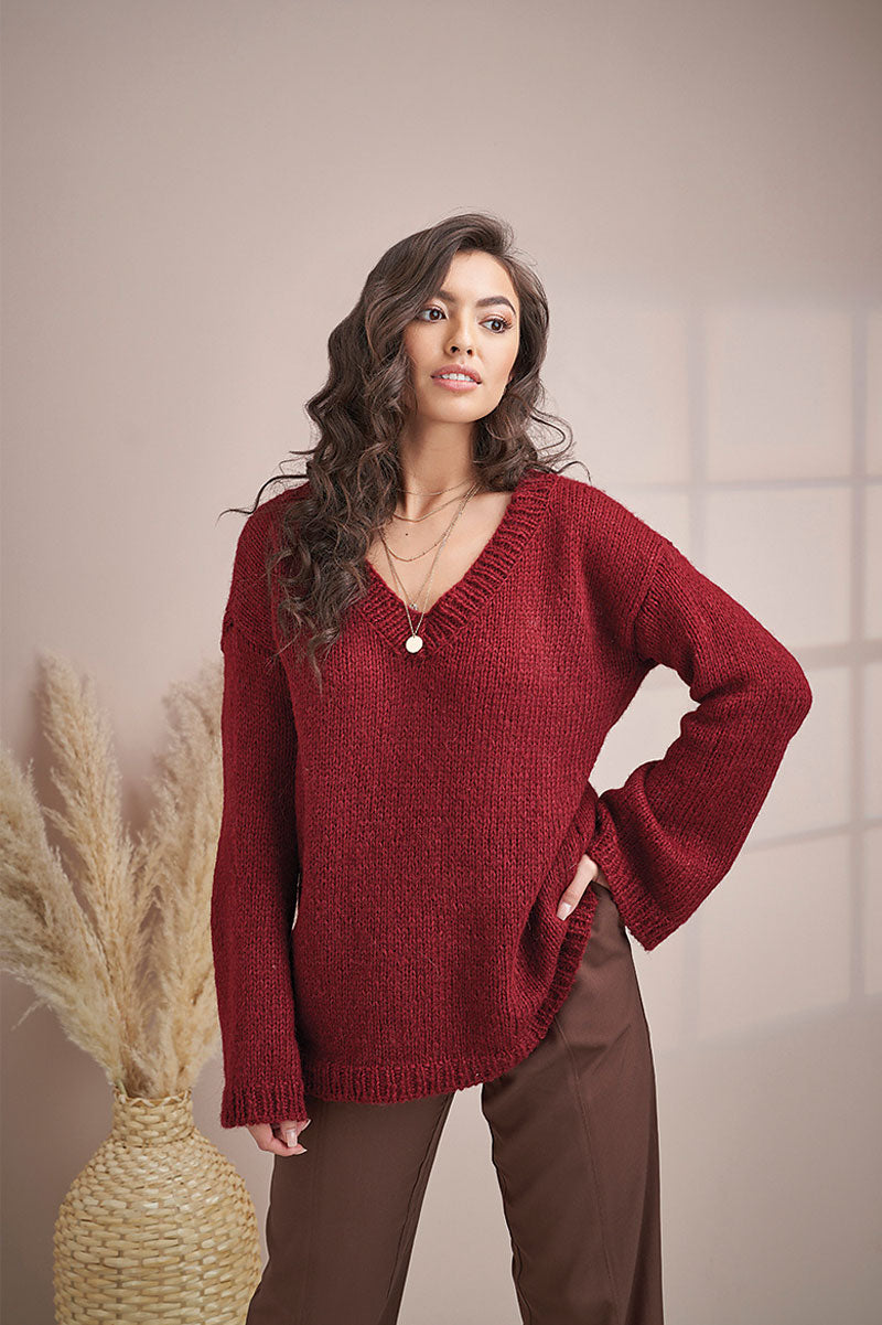 Rowan Mode at Rowan Collection 3 PDF Patterns - 005 V-Neck Sweater Mode by Rowan 3 - PDF Download - Extra Image
