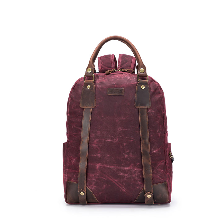 della Q Maker's Canvas Backpack - Red - Zoom Image