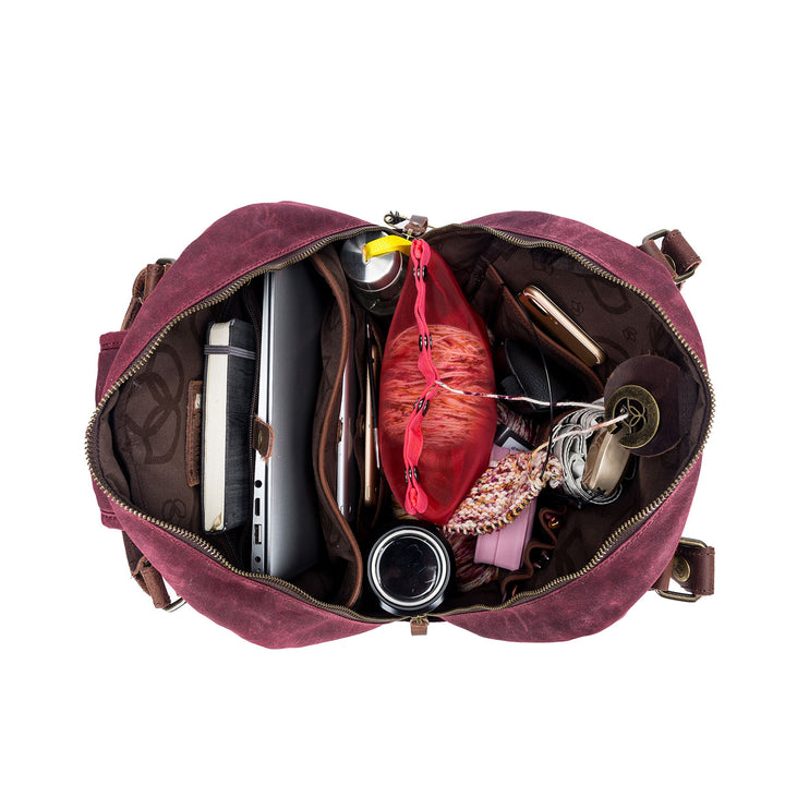 della Q Maker's Canvas Backpack - Red - Extra Image