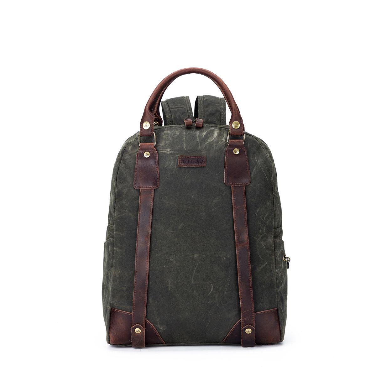 della Q Maker's Canvas Backpack - Olive - Extra Image
