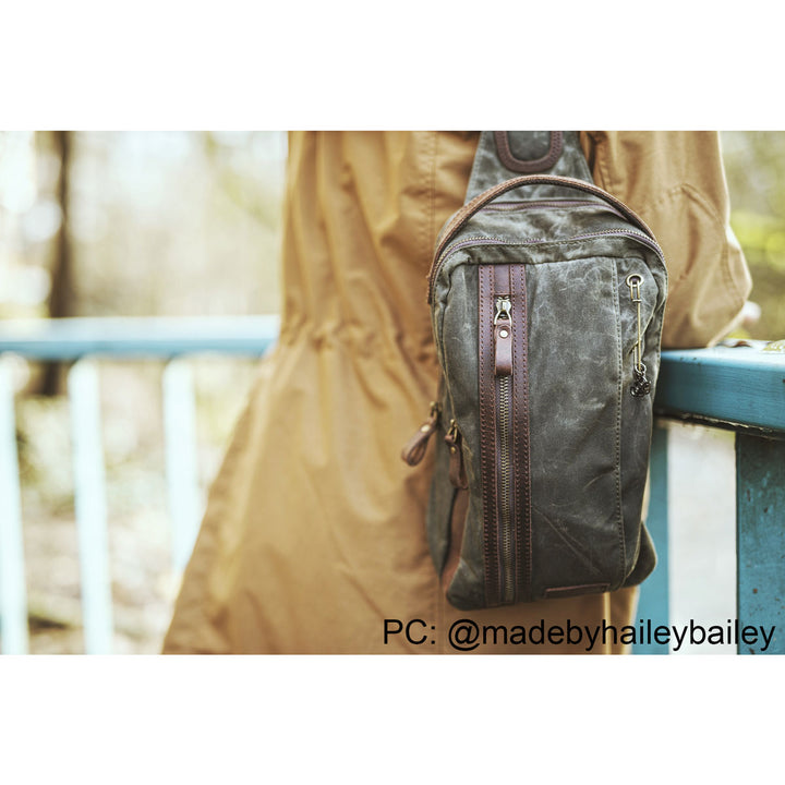 della Q Maker's Mini Messenger - Olive - Extra Image