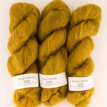 cowgirlblues Fluffy Mohair Yarn - Mustard