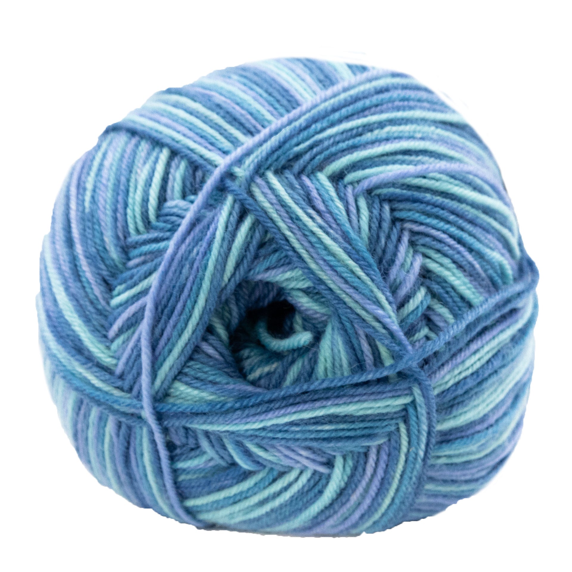 Lana Grossa Meilenweit 100 Merino Extrafine Cosy Yarn - 6163 Mint Turquoise/Petrol/Blue

