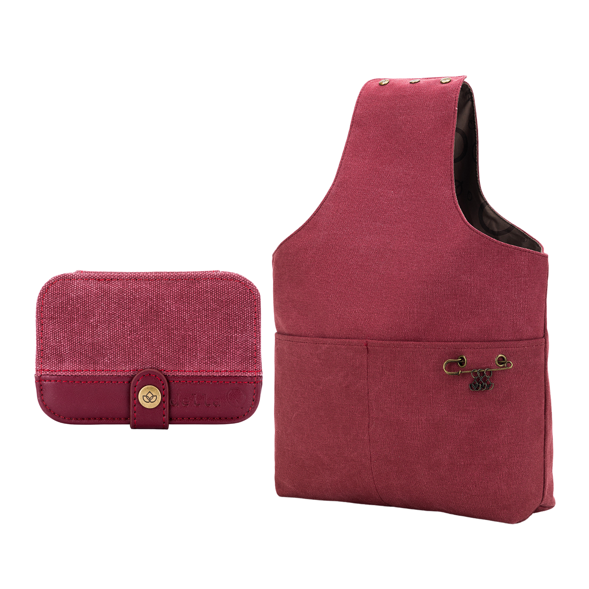 della Q Nora Bucket Bag + Buddy Case Bundle - Maroon
