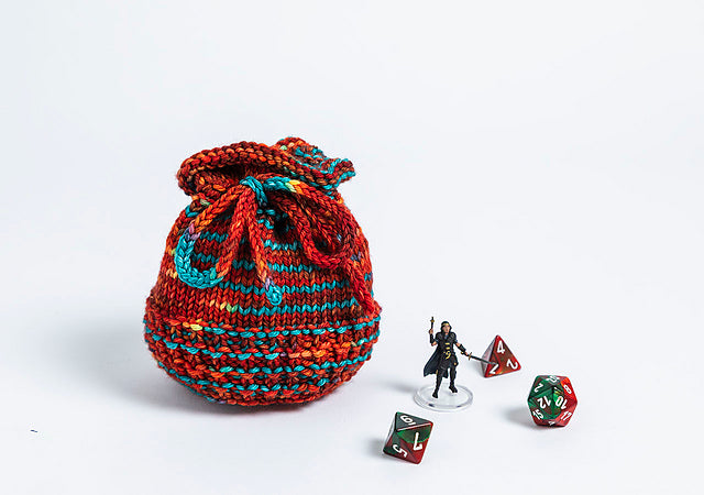 Madelinetosh Tosh Patterns - Dragon Scale Dice Bag - PDF Download

