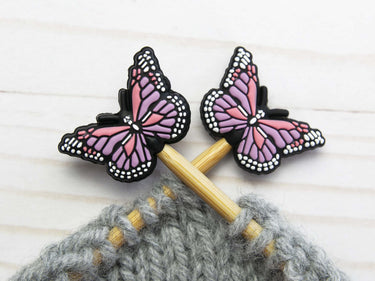 Fox & Pine Stitches Stitch Stoppers/  Point Protector - Butterfly (pink and purple)