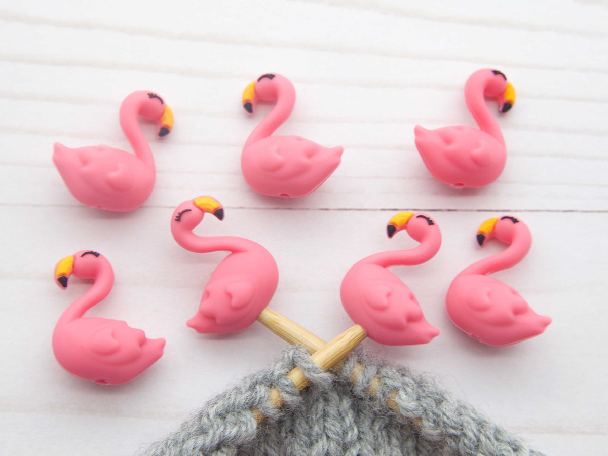 Fox & Pine Stitches Stitch Stoppers/ Point Protector - Little Flamingo
