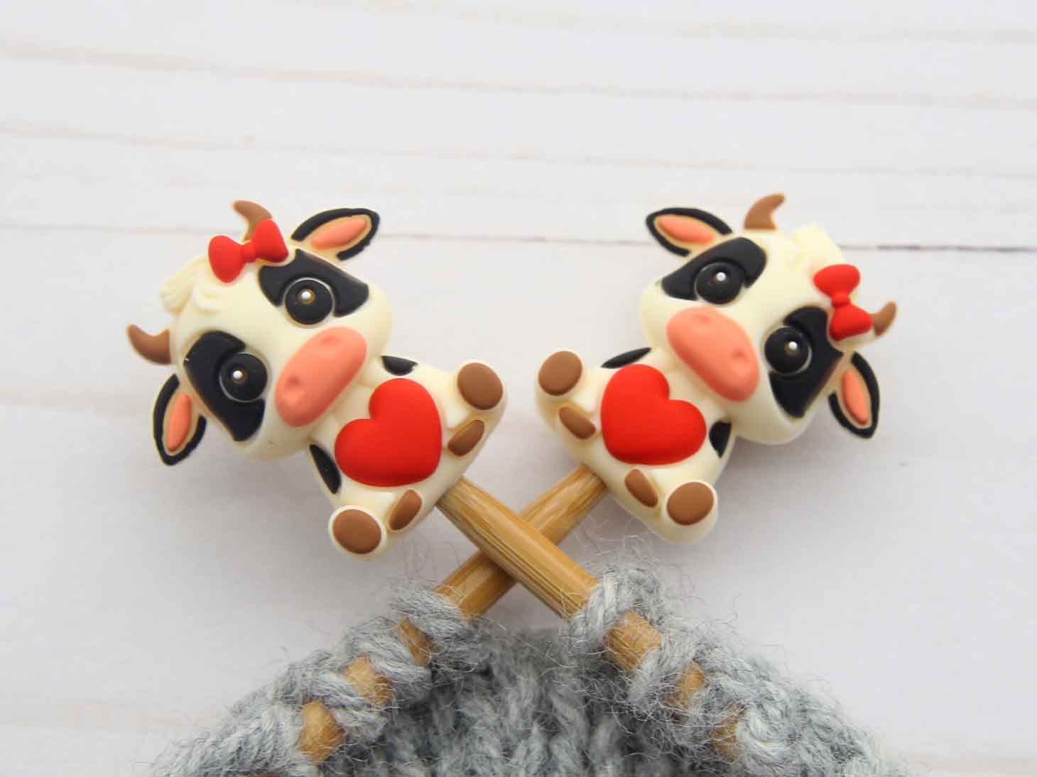 Fox & Pine Stitches Stitch Stoppers/Point Protector - Lovely Cow

