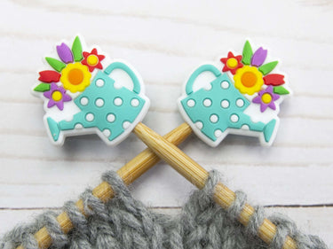 Fox & Pine Stitches Stitch Stoppers/  Point Protector - Teal Watering Can